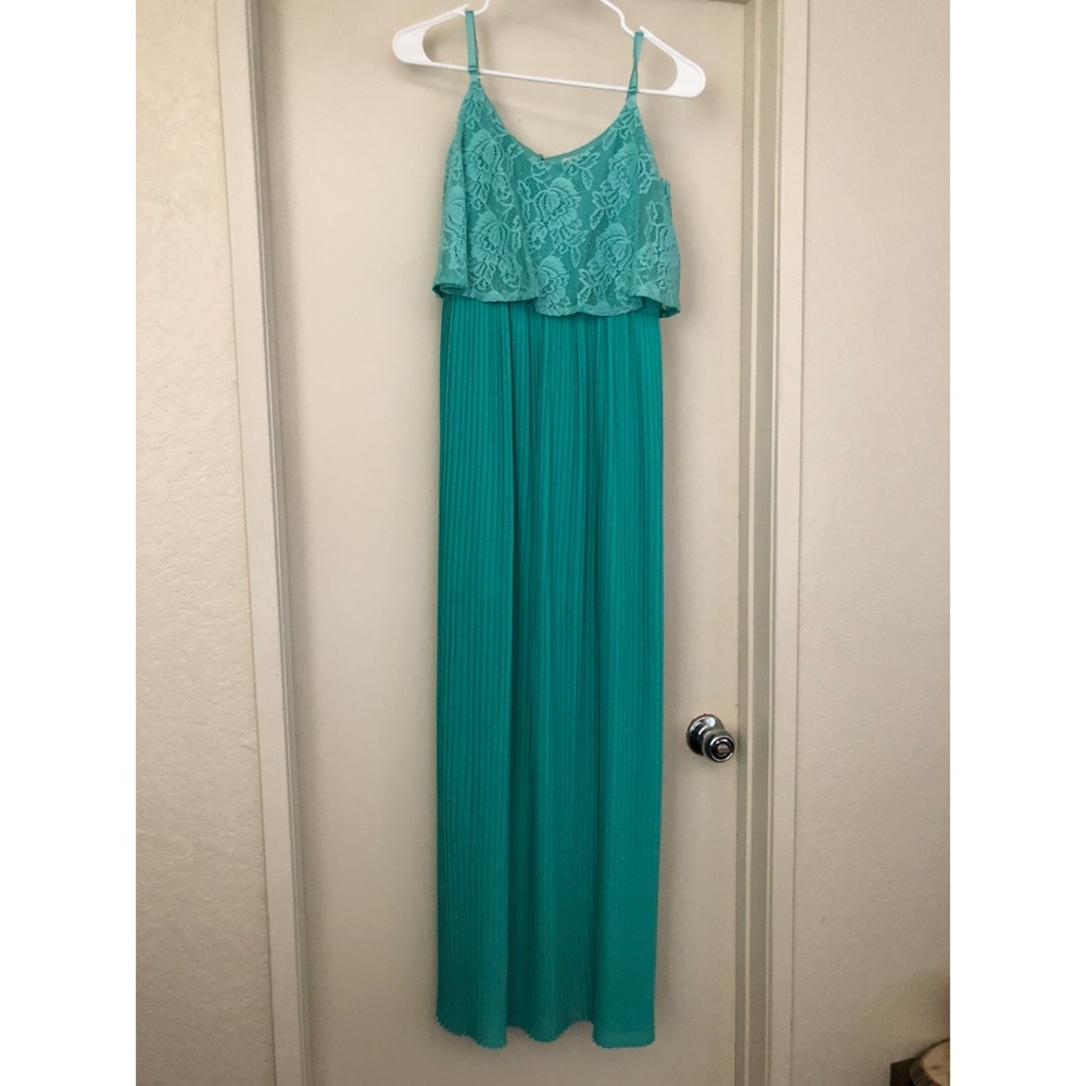 Small teal maxi dress